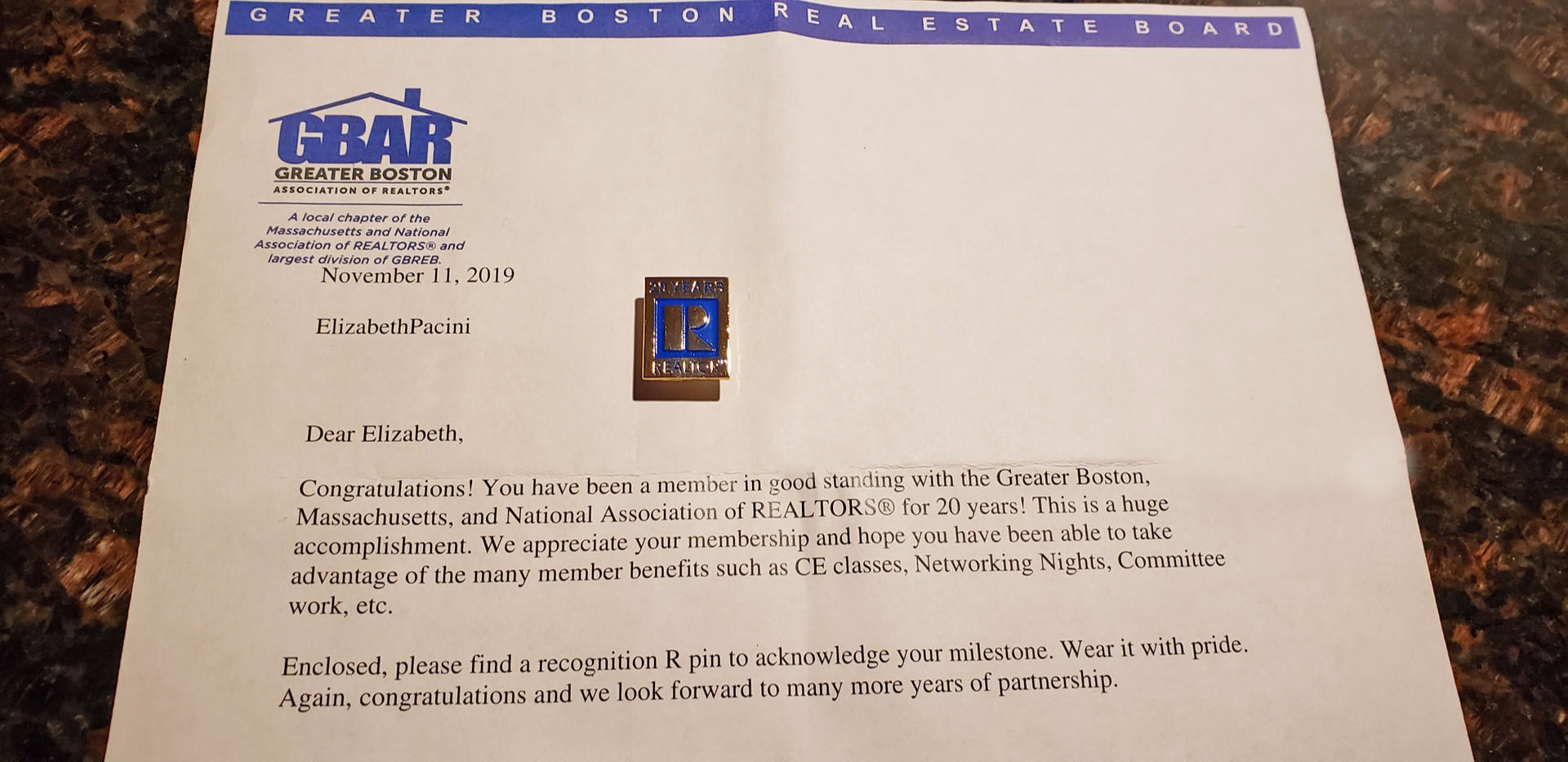 20 Years of Real Estate Service Recognition